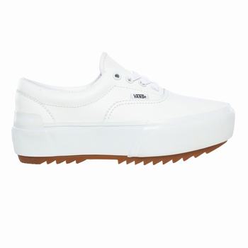 Női Vans Leather Era Stacked Platform Cipő VA5620817 Fehér